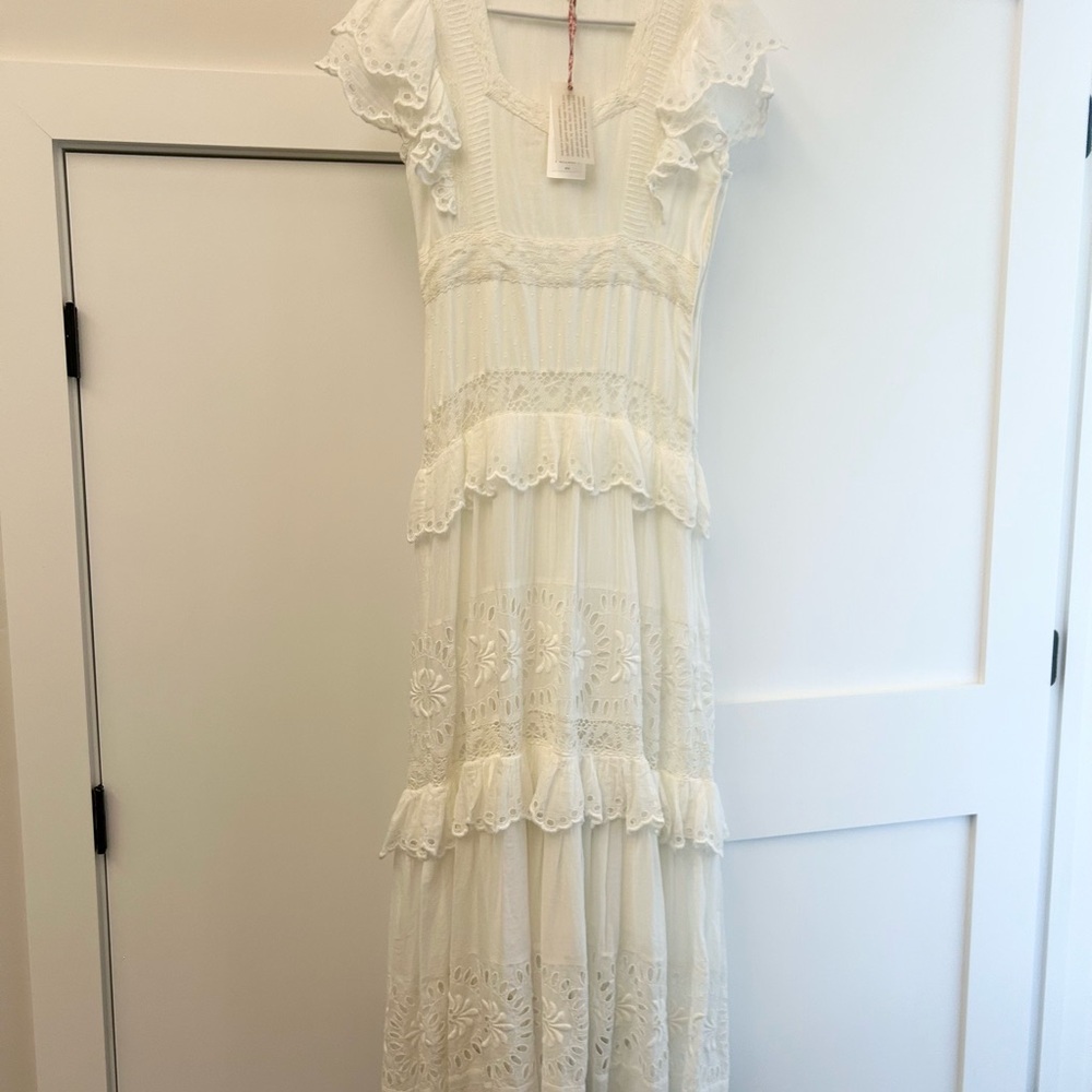 Love Shack Fancy white maxi dress